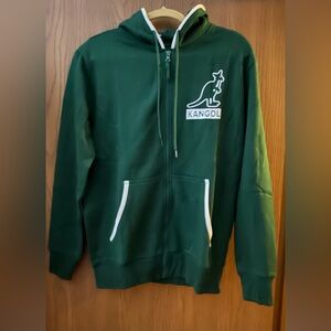 Men's Kangol Long Sleeve Full-Zip Hoodie Sweatshirt Hooded Casual Size Small